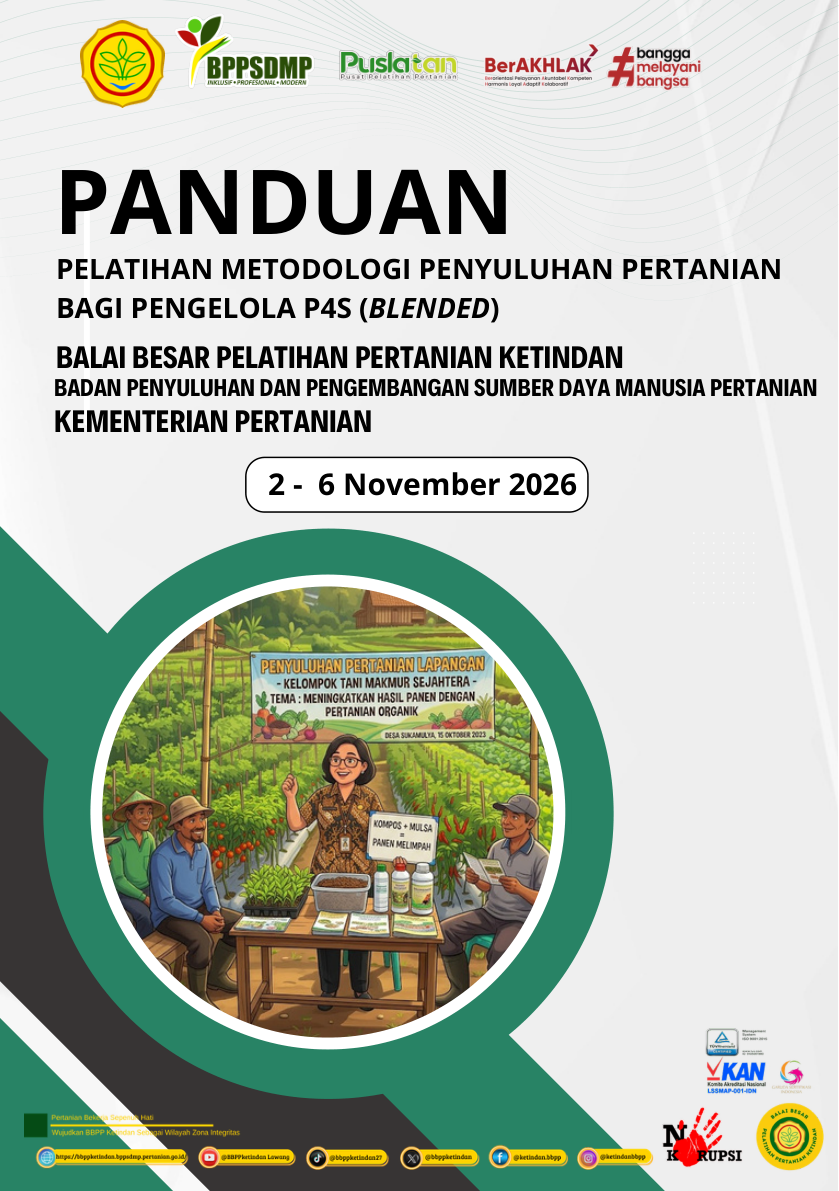 Sampul Panduan Pelatihan Metodologi Penyuluhan Pertanian bagi Pengelola P4S